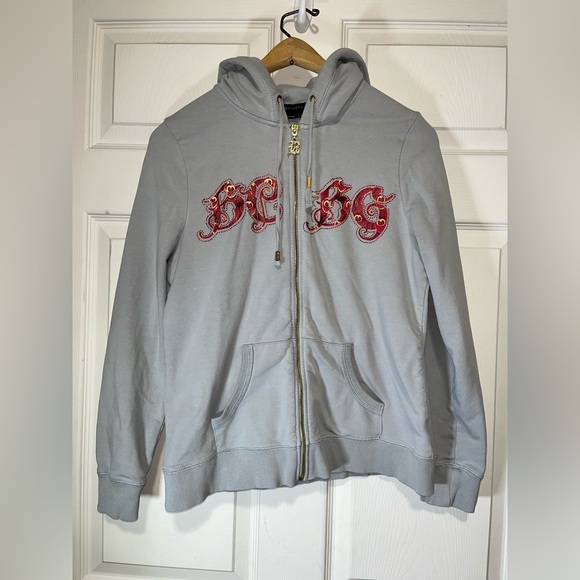 BCBGMaxAzria Tops - BCBGMaxAzria Gray Fabric with Gold Label